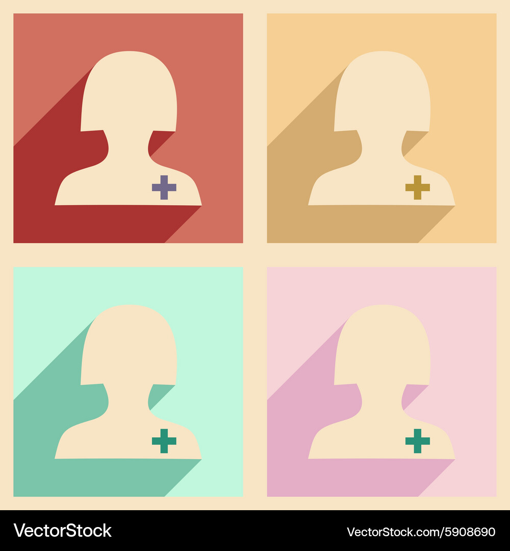 Flat with shadow concept and mobile application Vector Image