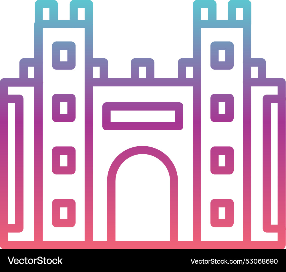 Fortification line gradient design Vector Image