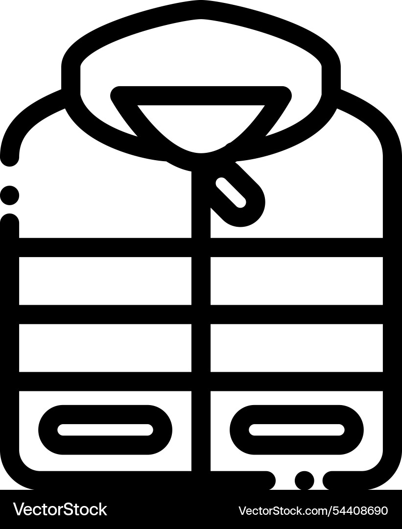 Jacket icon thin linear style design isolated Vector Image