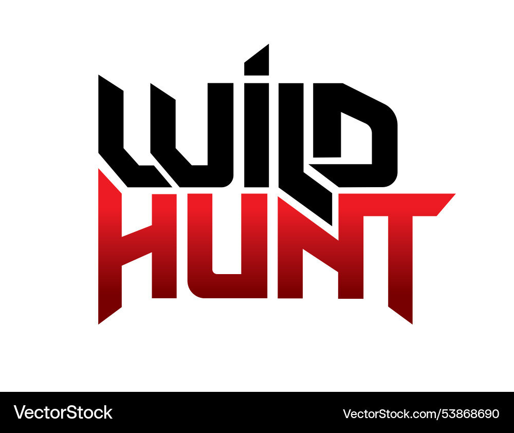 Letter wild hunt design Royalty Free Vector Image