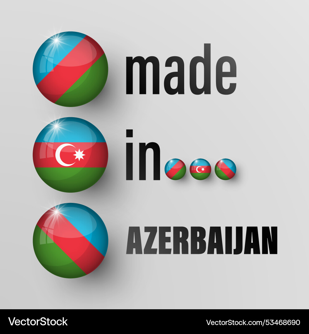 Made in azerbaijan graphic and label Royalty Free Vector