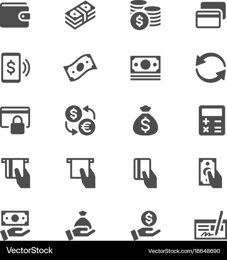 Money Icon Set vector image