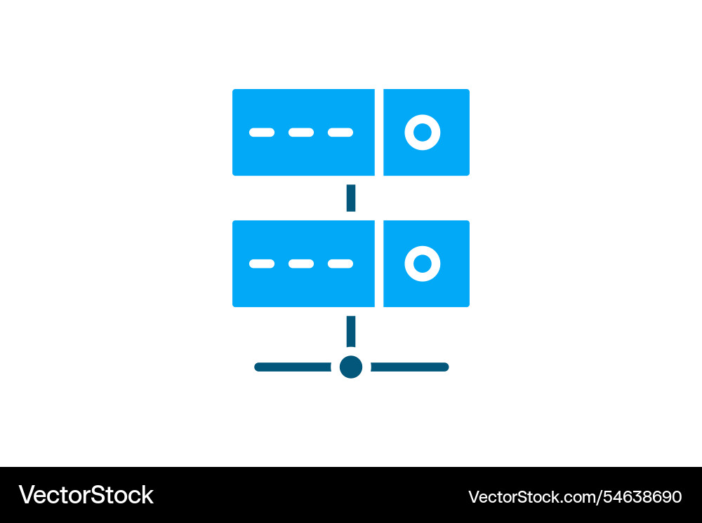 Server icon solid style related Server icon solid style related vector image