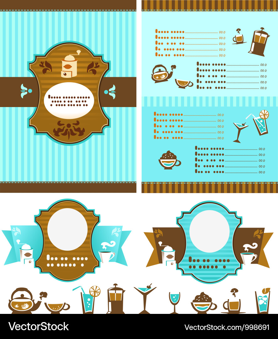 Cafe Menu Template Vector Image