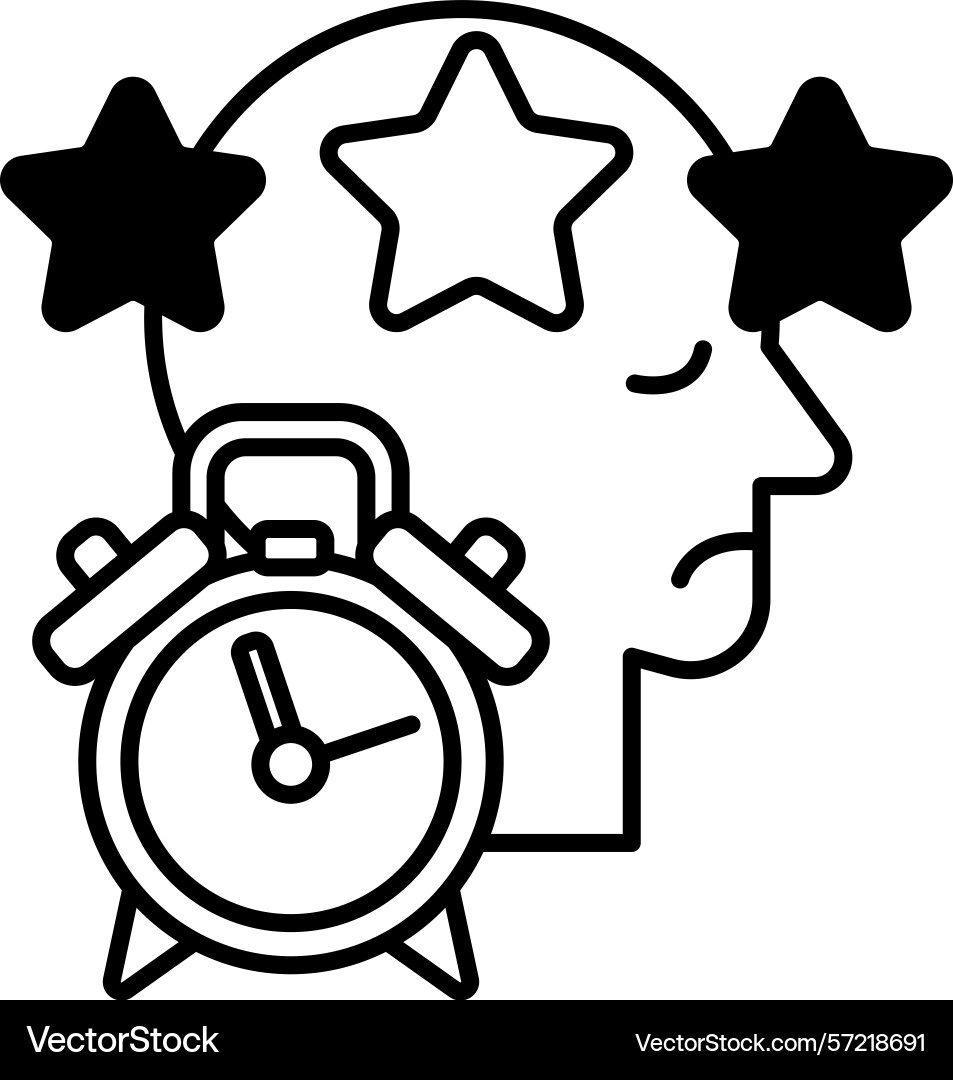 Man with a head and clock the hands Vector Image