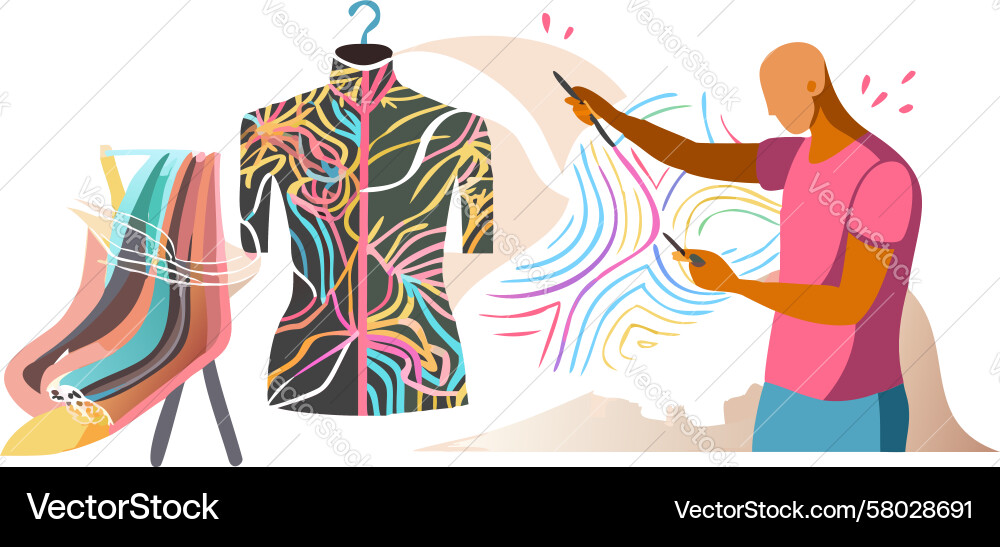 Mannequin Pattern Creation Vector Image