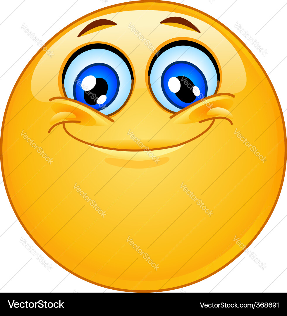 Smiling Smiley Face Icon Royalty Free Vector Image