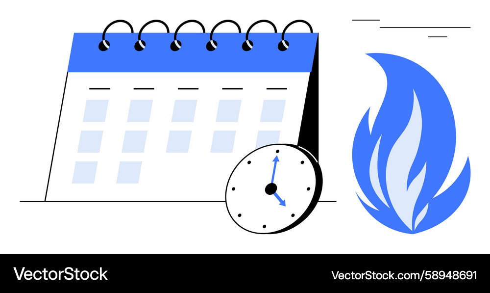 Time & Urgency Calendar Vector Image
