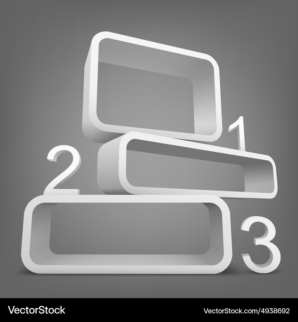 Abstract 3d frames with place for text Vector Image
