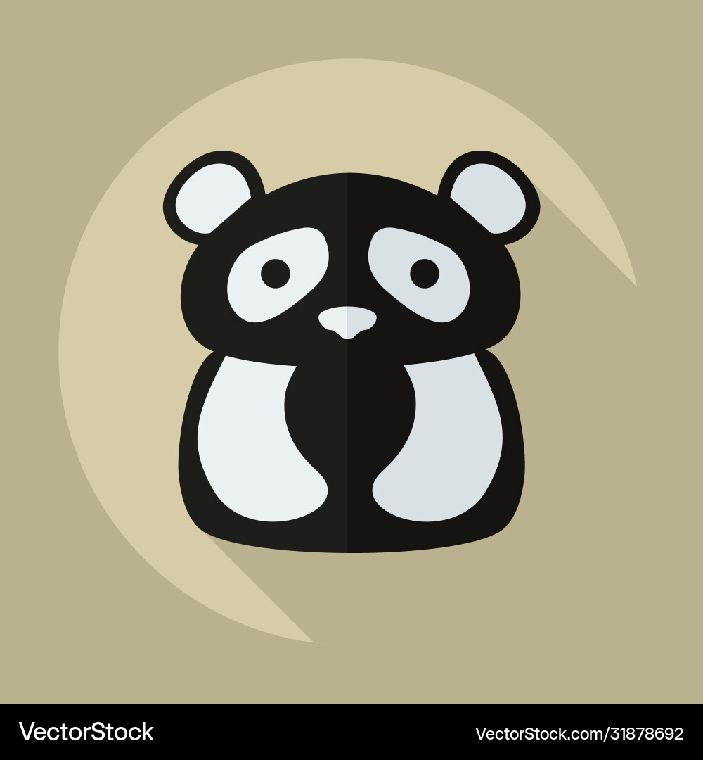 Flat modern design with shadow icons pandas vector image