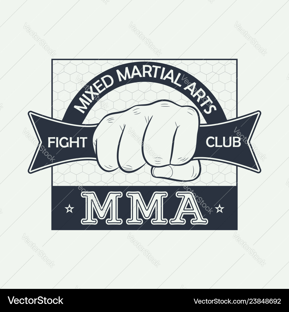 Mixed martial arts fight club logo Mixed martial arts fight club logo vector image