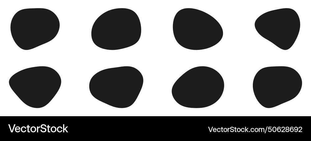 Organic blobs set icon random shapes cube drop Organic blobs set icon random shapes cube drop vector image