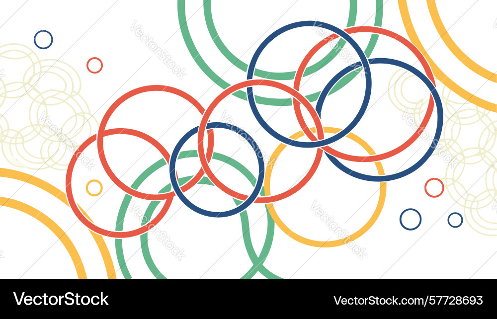 Abstract colorful overlapping circles pattern vector image