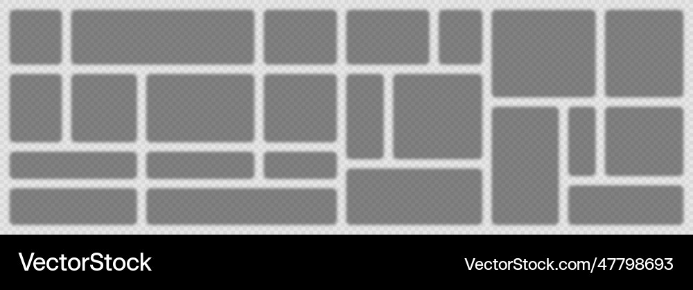 Collection of realistic rectangular shadows Collection of realistic rectangular shadows vector image
