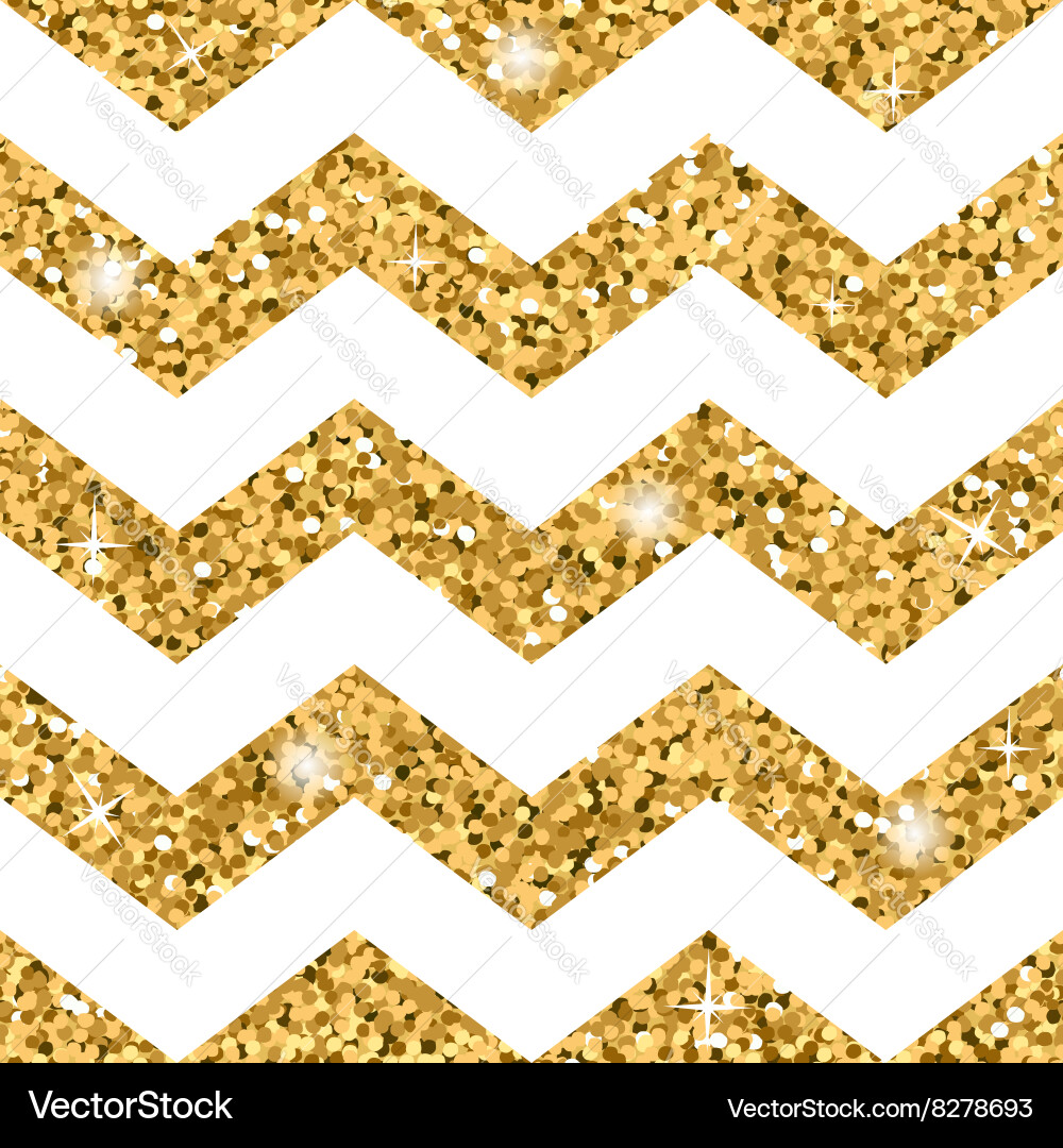 Gold Glitter Zigzag Muster Vektorbild
