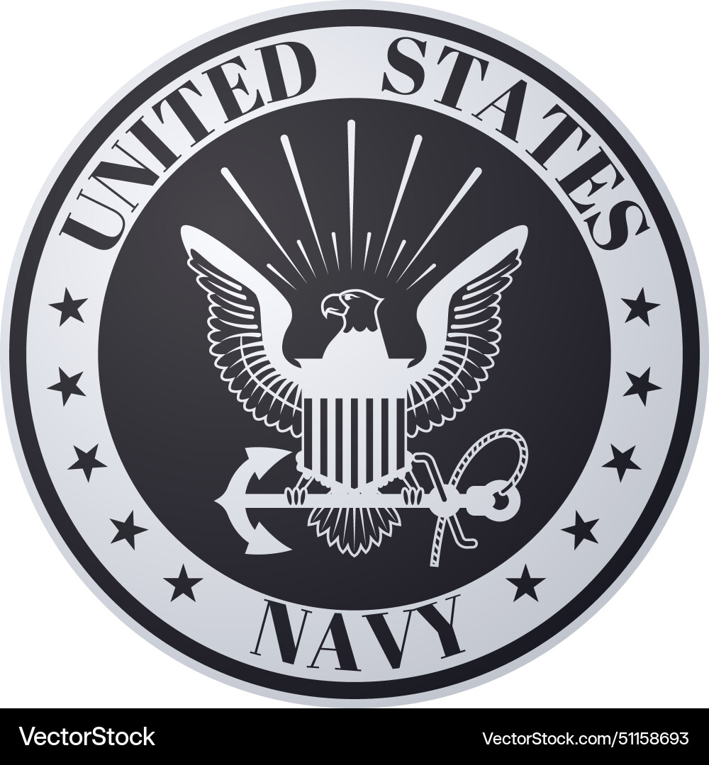 Gray seal of the united states navy vector image