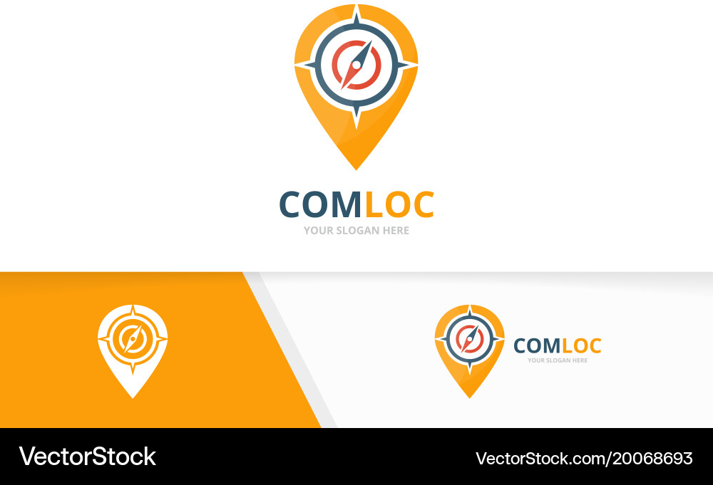Navigation Pointer & Compass Icon vector image