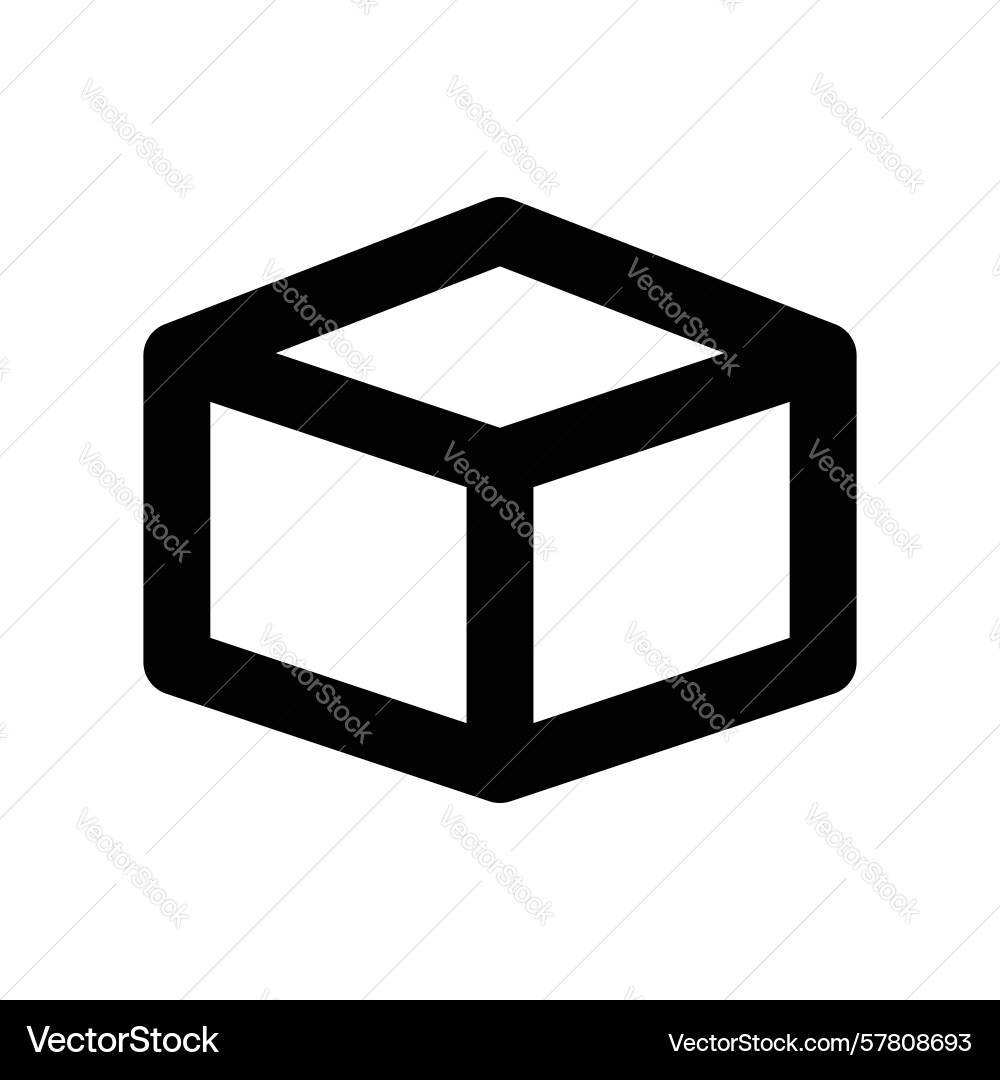 Simple cube shaped box representing hookah Simple cube shaped box representing hookah vector image