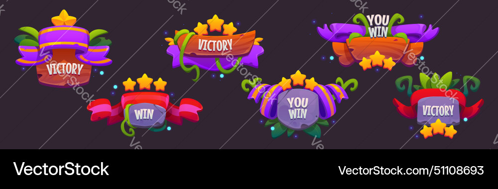 Winner ui game icon casino victory interface vector image