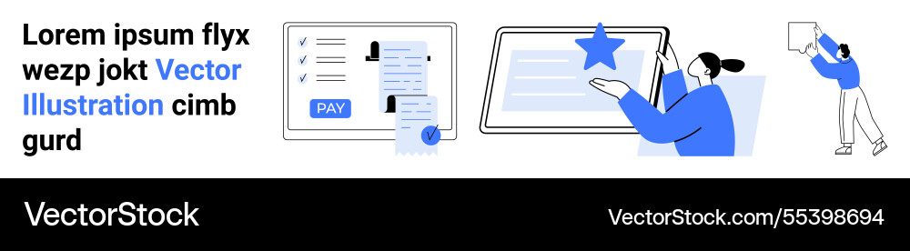 Digital interaction with payment processing Digital interaction with payment processing vector image