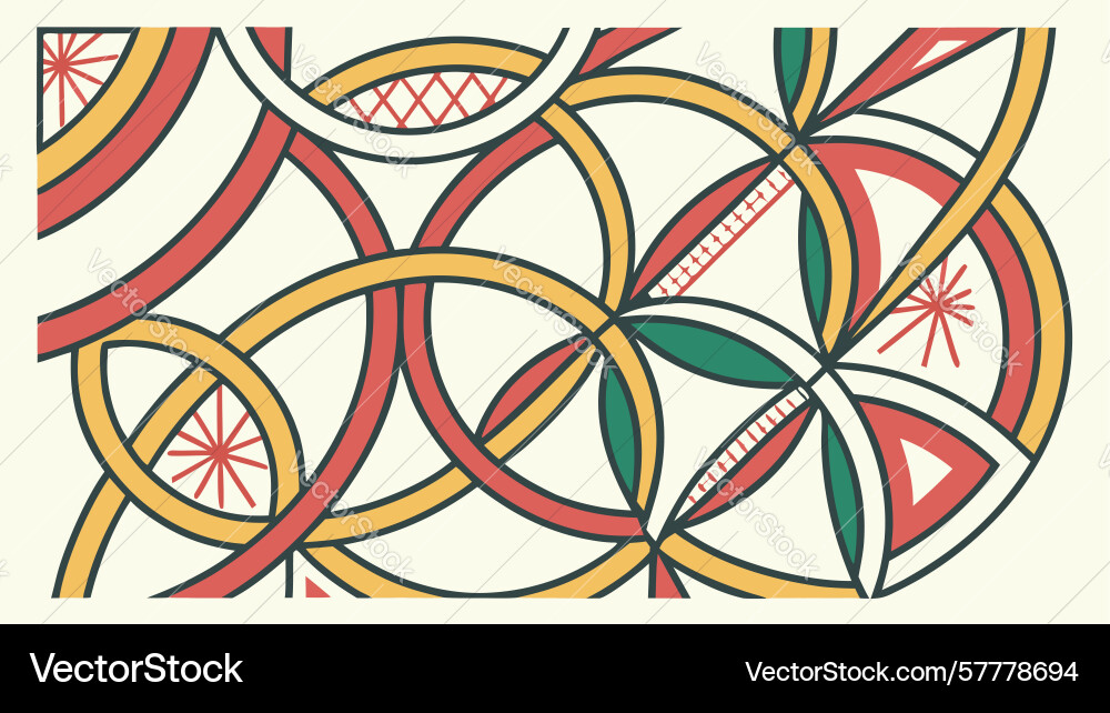 Dynamic geometric pattern with intersecting vector image