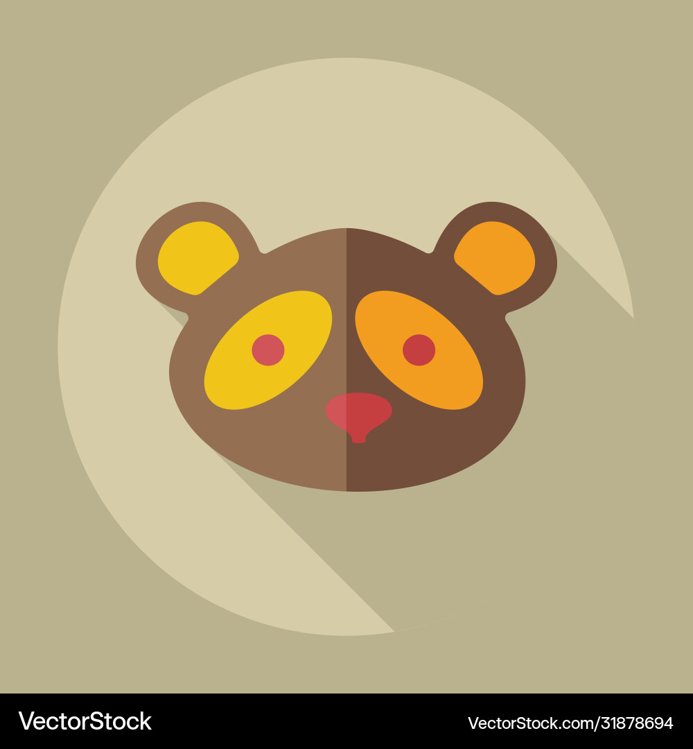Flat modern design with shadow icons pandas vector image
