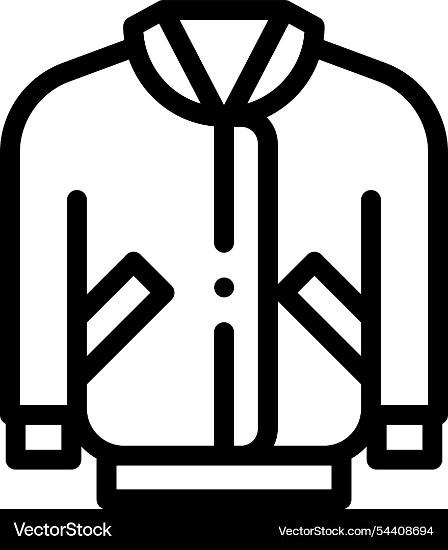 Jacket icon thin linear style design isolated Jacket icon thin linear style design isolated vector image