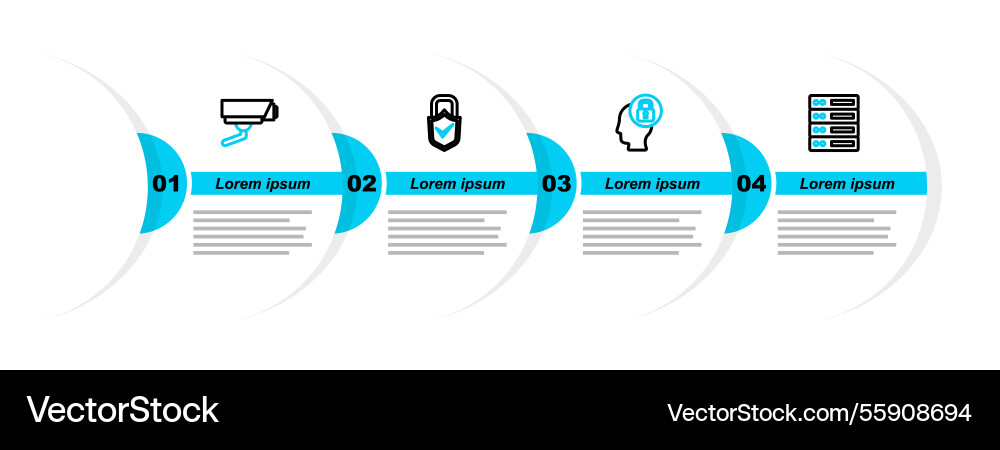 Set line server data web hosting human head Set line server data web hosting human head vector image
