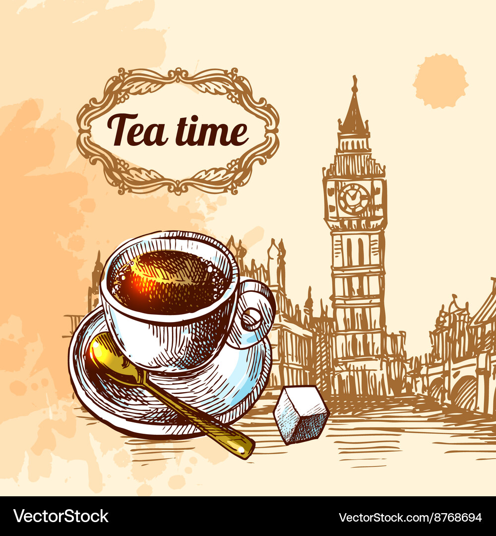 Tea time (8768694) – Royalty-Free Vector | VectorStock