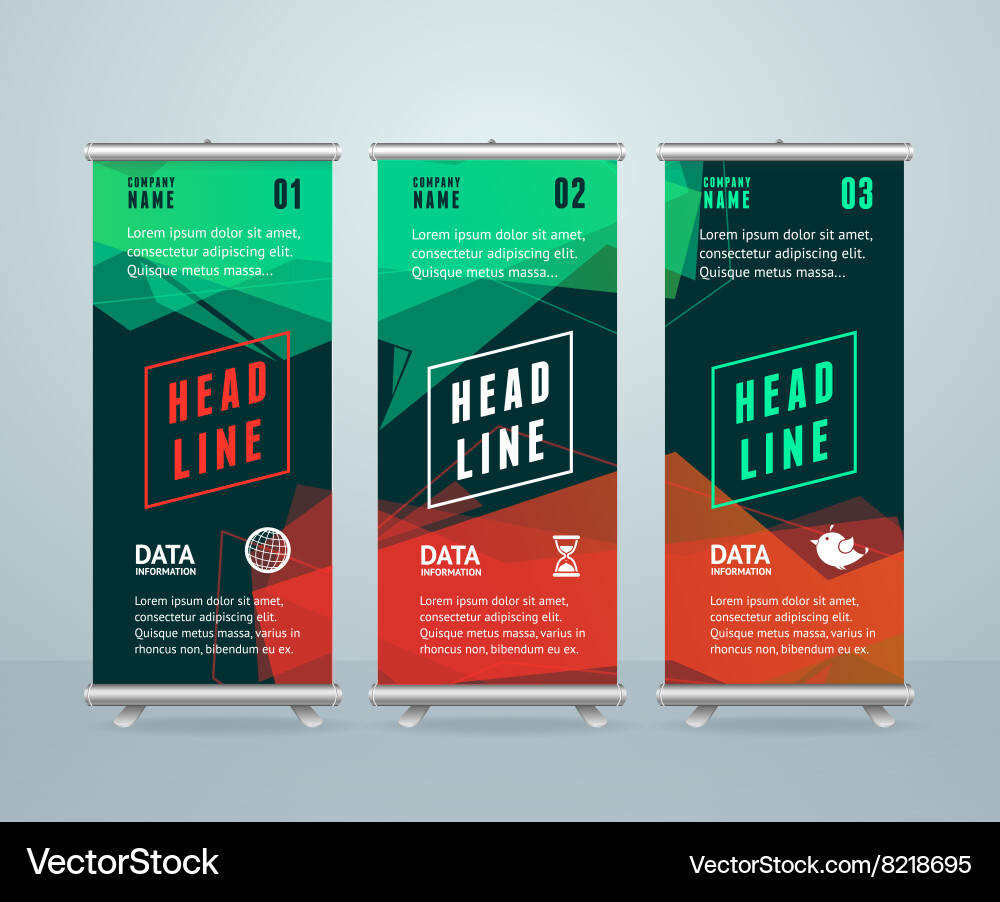 Abstract Roll Up Banner vector image