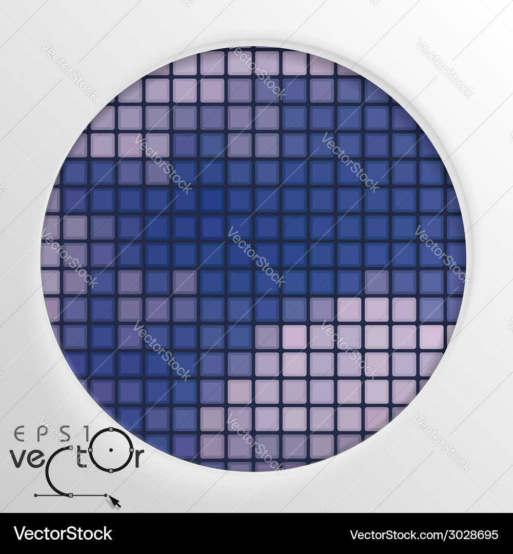 Abstract round shape with frame Vector Image