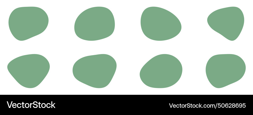 Bio-Blobs-Set-Symbol zufällige Formen Würfel fallen vektorbild