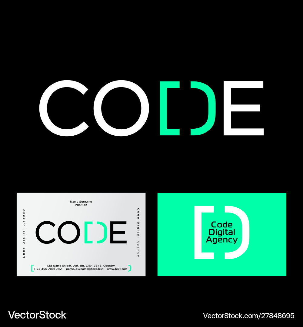 Bracket Code Logo - Programmierung Symbole vektorbild