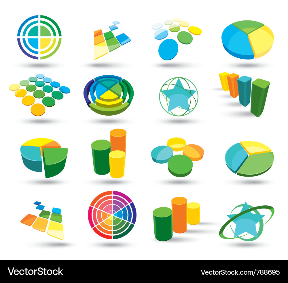Diagramm und Graph Datenvisualisierung vektorbild