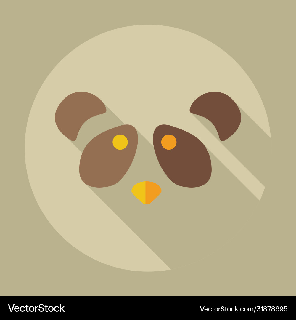Flat modern design with shadow icons pandas Vector Image