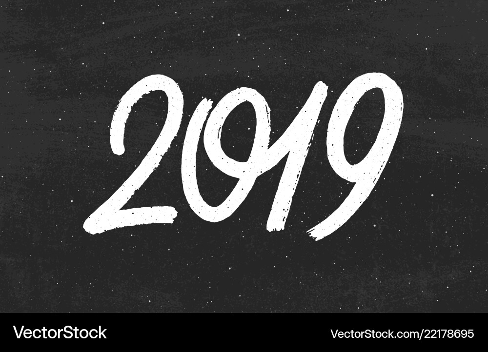 Happy new year 2019 greeting card Happy new year 2019 greeting card vector image