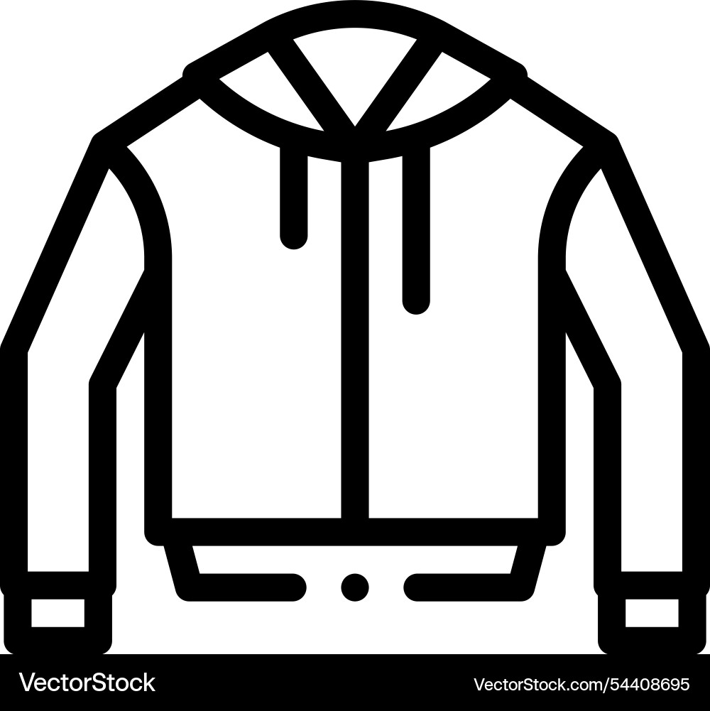 Jacket icon thin linear style design isolated Jacket icon thin linear style design isolated vector image
