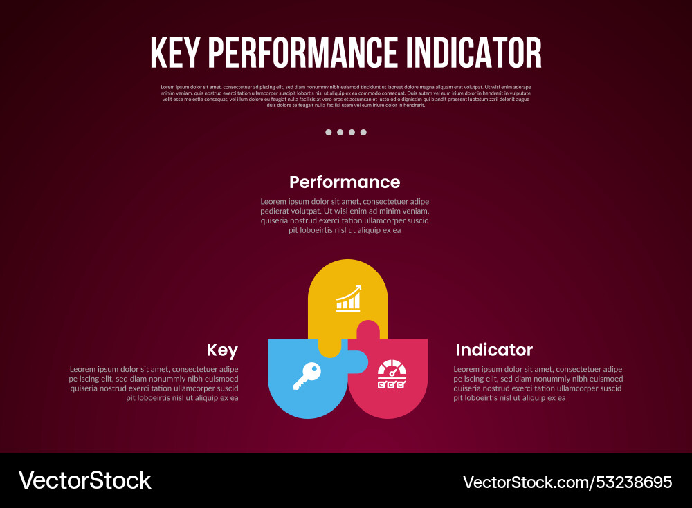 Kpi or key performance indicator infographic Kpi or key performance indicator infographic vector image