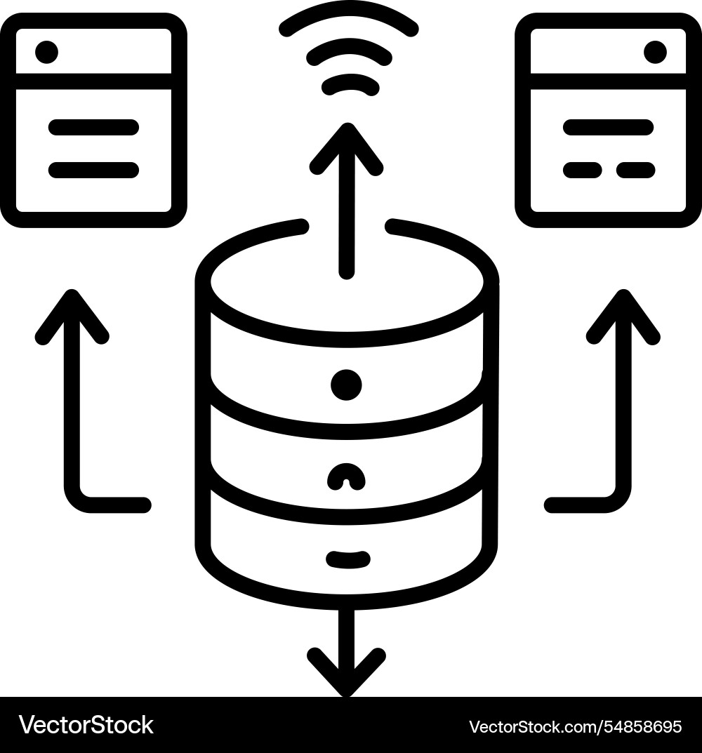 Smart database Vector Image