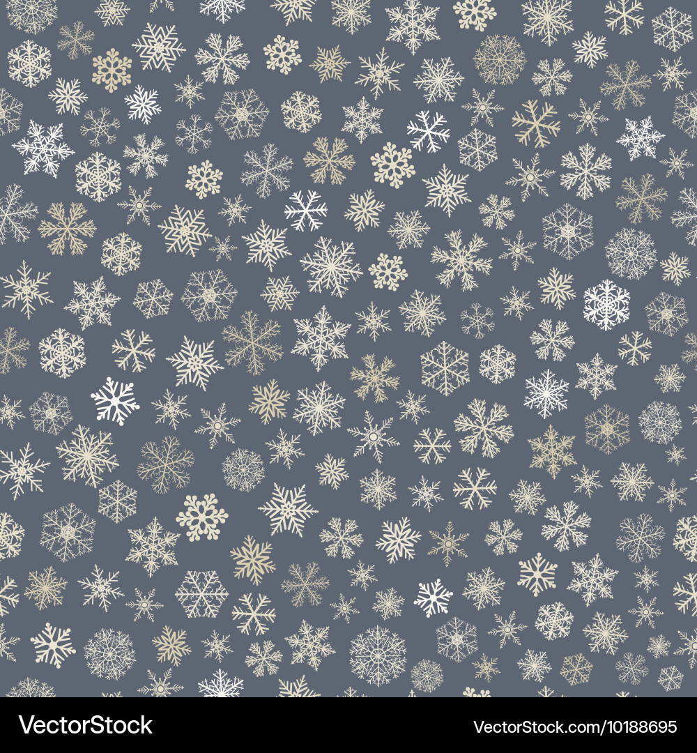 Snowflake Winter Seamless Pattern vector image