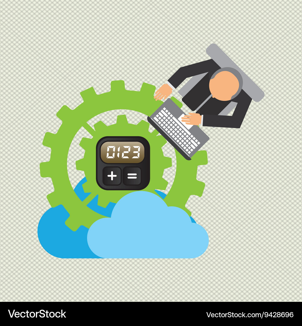 Cloud computing design Vector Image