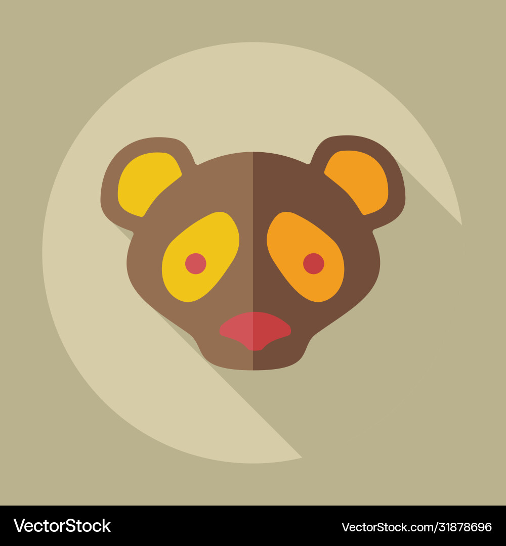 Flat modern design with shadow icons pandas Flat modern design with shadow icons pandas Vector Image
