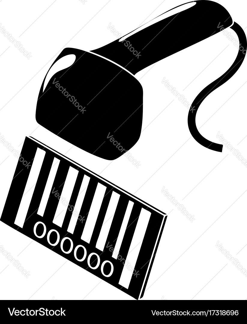 Market code scanner icon simple style Vector Image