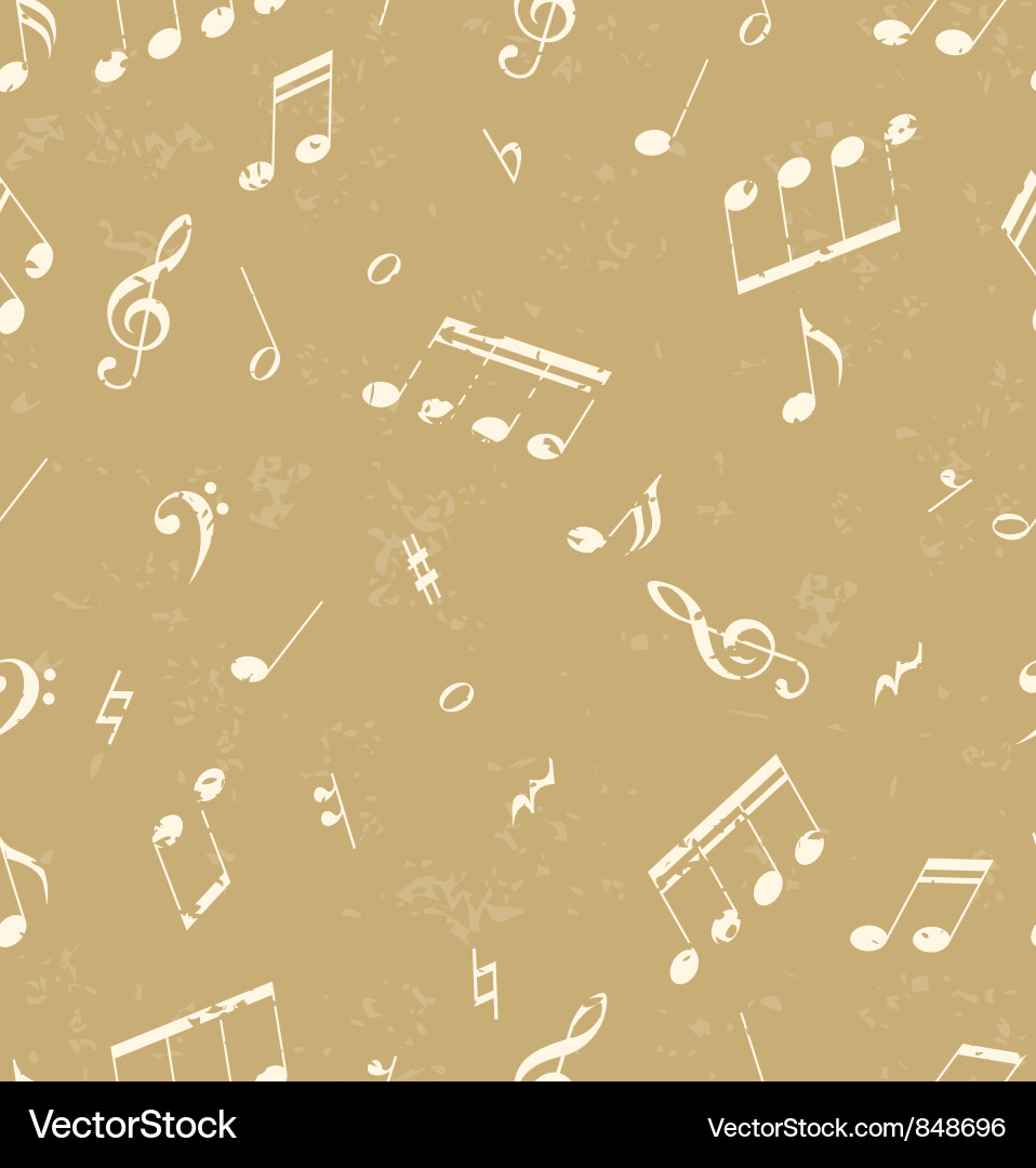 Musical Pattern with Notes vector image