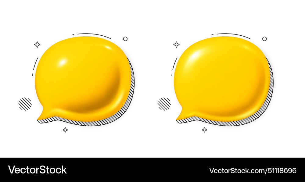 Speech bubble icons 3d chat comment set Speech bubble icons 3d chat comment set vector image