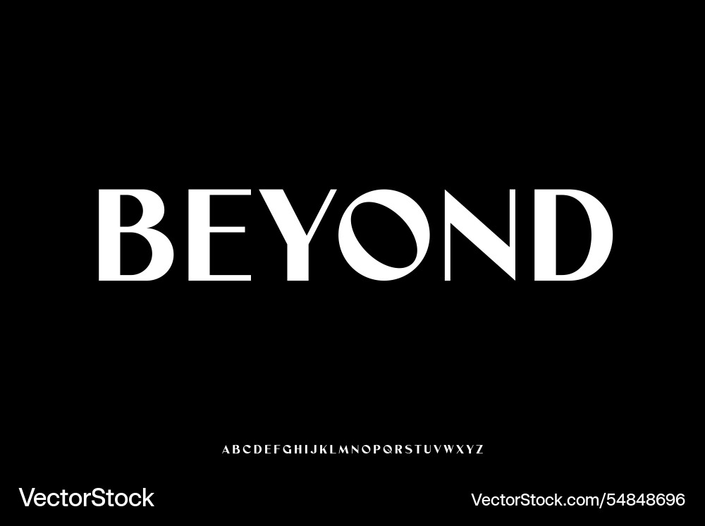 Strong elegant sans serif alphabet display font Strong elegant sans serif alphabet display font vector image