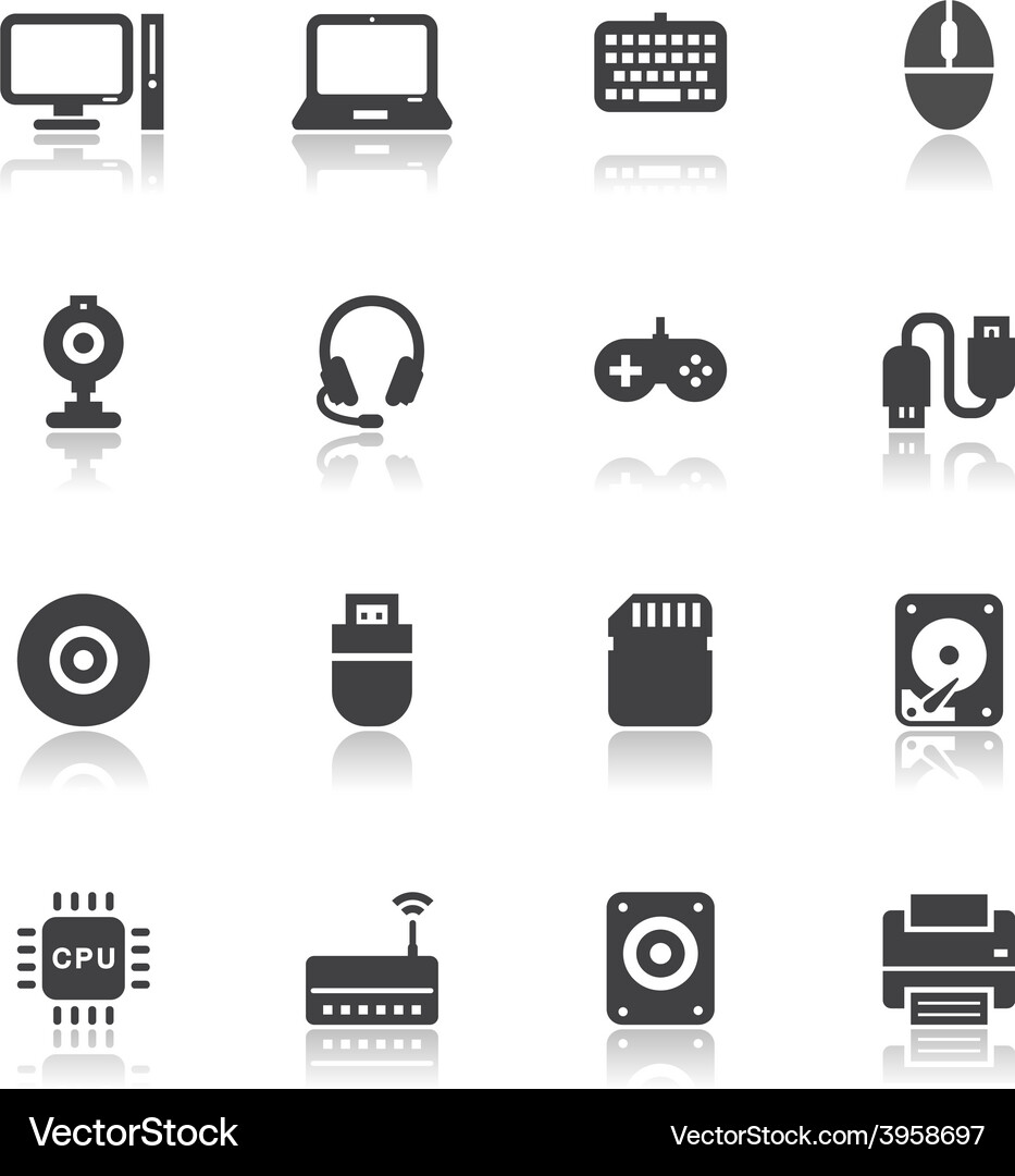 Computer Icons Set Vector Image