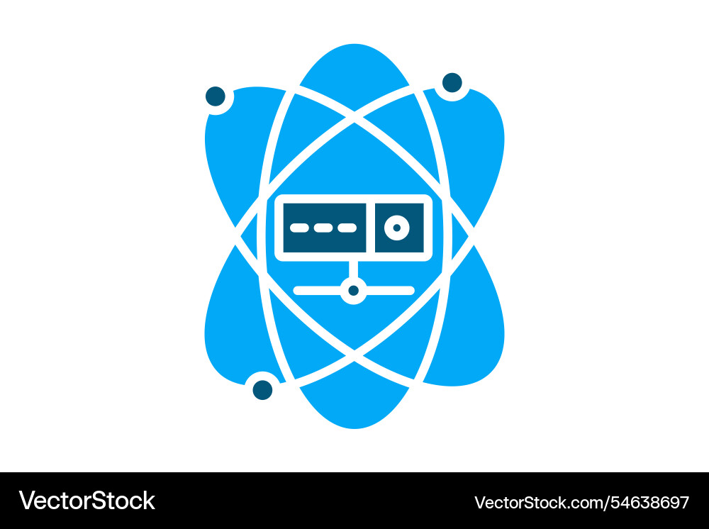 Data science icon solid style related Data science icon solid style related vector image