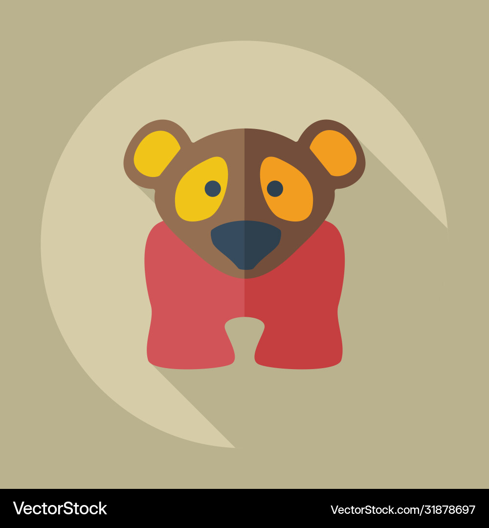 Flat modern design with shadow icons pandas Vector Image