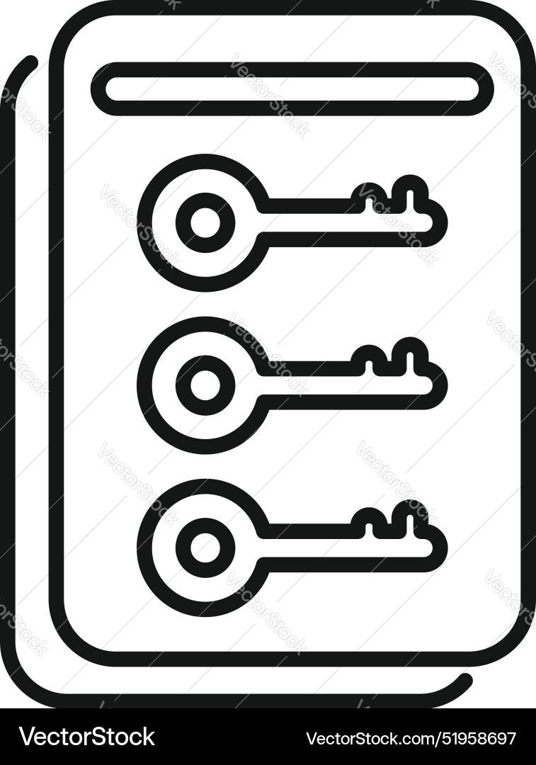 Key storage system protecting digital information Vector Image